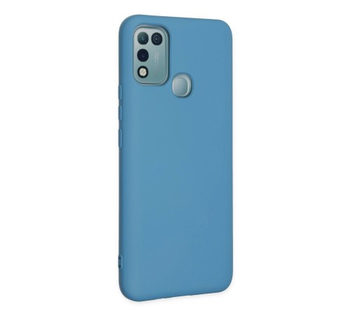 İnfinix Hot 10 Play Kılıf Nano içi Kadife Silikon - Mavi İnfinix Hot 10 Play Kılıf Nano içi Kadife Silikon - Mavi