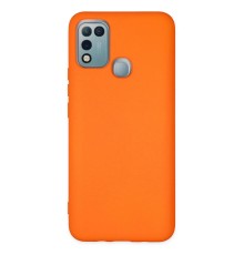 İnfinix Hot 10 Play Kılıf Nano içi Kadife Silikon - Turuncu
