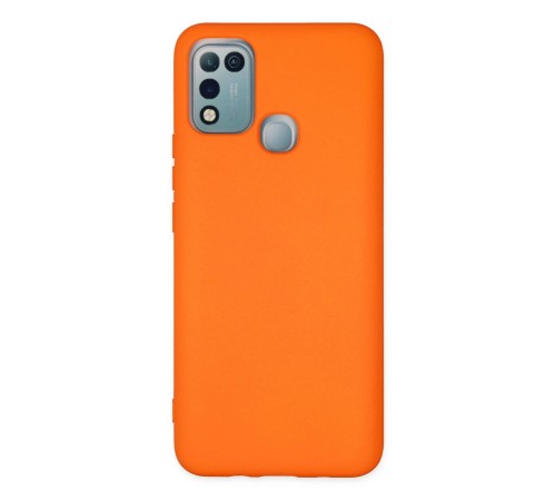 İnfinix Hot 10 Play Kılıf Nano içi Kadife Silikon - Turuncu İnfinix Hot 10 Play Kılıf Nano içi Kadife Silikon - Turuncu