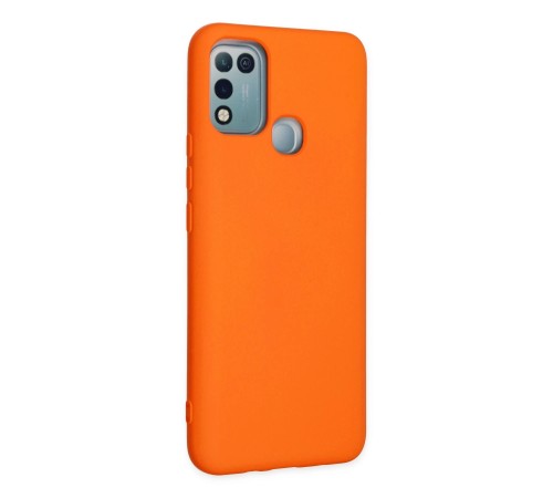 İnfinix Hot 10 Play Kılıf Nano içi Kadife Silikon - Turuncu İnfinix Hot 10 Play Kılıf Nano içi Kadife Silikon - Turuncu