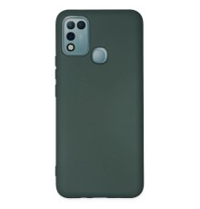 İnfinix Hot 10 Play Kılıf Nano içi Kadife Silikon - Koyu Yeşil