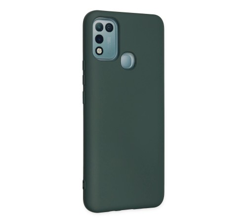İnfinix Hot 10 Play Kılıf Nano içi Kadife Silikon - Koyu Yeşil İnfinix Hot 10 Play Kılıf Nano içi Kadife Silikon - Koyu Yeşil