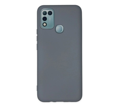 İnfinix Hot 10 Play Kılıf Nano içi Kadife Silikon - Gri