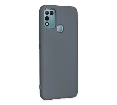İnfinix Hot 10 Play Kılıf Nano içi Kadife Silikon - Gri