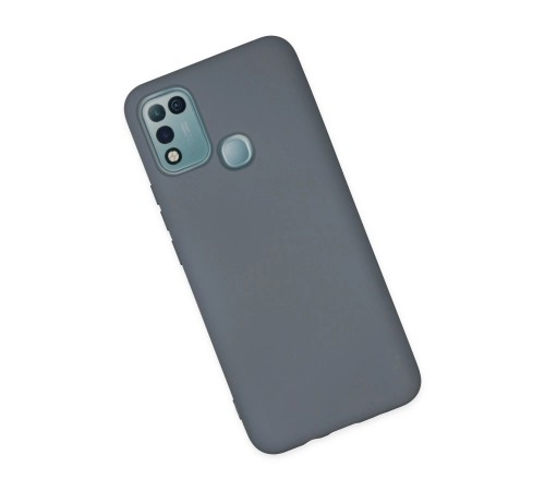 İnfinix Hot 10 Play Kılıf Nano içi Kadife Silikon - Gri