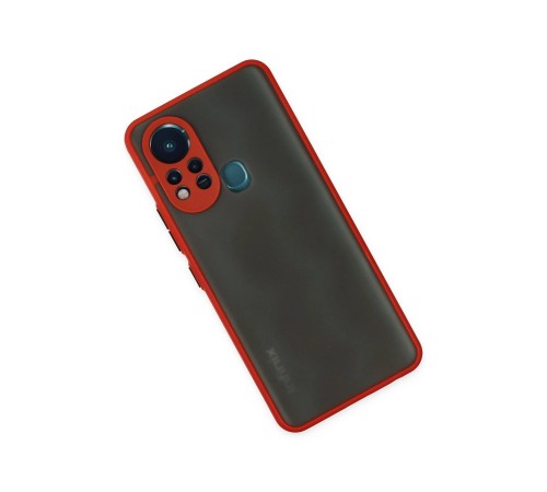İnfinix Hot 11s Kılıf Montreal Silikon Kapak - Kırmızı İnfinix Hot 11s Kılıf Montreal Silikon Kapak - Kırmızı