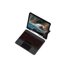 T5206D iPad 10.2 (7.nesil) Kılıf İnter Ledli Klavyeli Tablet Kılıfı - Siyah