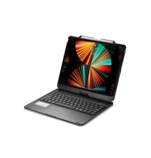 iPad Pro 12.9 (2021) Kılıf Magic Dönen Klavyeli Tablet Kılıf - Siyah