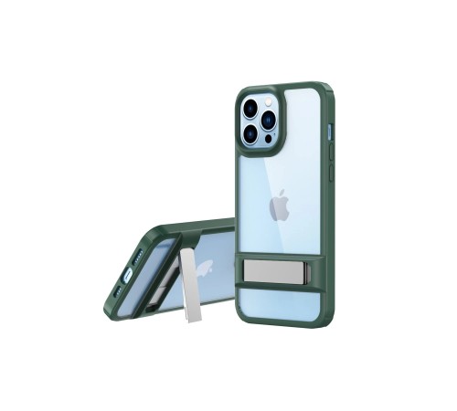 iPhone 13 Pro Max Kılıf Rolet Stand Kapak - Yeşil