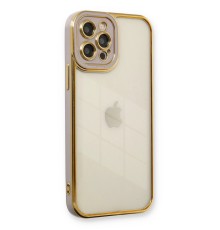 iPhone 12 Pro Kılıf Liva Lens Silikon - Lila