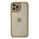 iPhone 12 Pro Kılıf Liva Lens Silikon - Lila