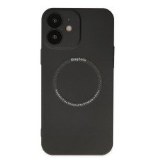 iPhone 12 Kılıf Jack Magneticsafe Lens Silikon - Siyah