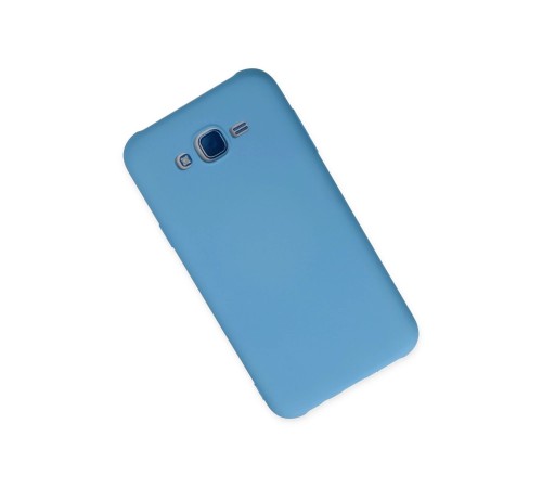 Samsung Galaxy J7 Kılıf Nano içi Kadife Silikon - Mavi Samsung Galaxy J7 Kılıf Nano içi Kadife Silikon - Mavi