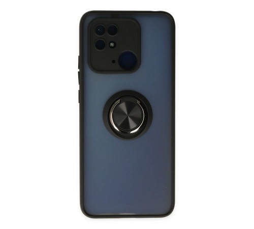 Xiaomi Poco C40 Kılıf Montreal Yüzüklü Silikon Kapak - Siyah Xiaomi Poco C40 Kılıf Montreal Yüzüklü Silikon Kapak - Siyah