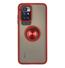 Xiaomi Redmi 10 2022 Kılıf Montreal Yüzüklü Silikon Kapak - Kırmızı