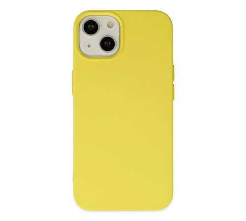 iPhone 14 Kılıf Nano içi Kadife Silikon - Sarı iPhone 14 Kılıf Nano içi Kadife Silikon - Sarı