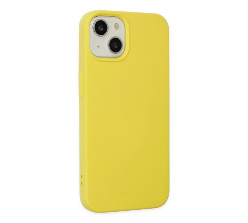 iPhone 14 Kılıf Nano içi Kadife Silikon - Sarı iPhone 14 Kılıf Nano içi Kadife Silikon - Sarı