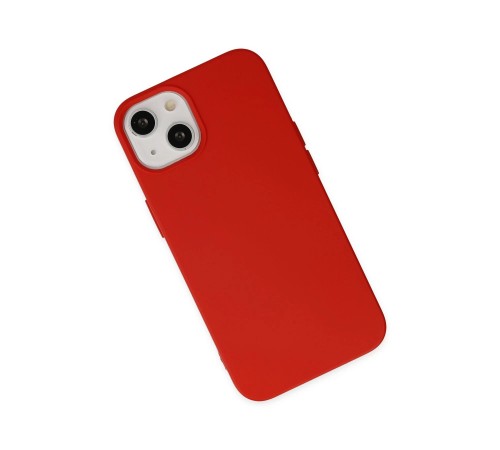 iPhone 14 Kılıf Nano içi Kadife Silikon - Kırmızı iPhone 14 Kılıf Nano içi Kadife Silikon - Kırmızı
