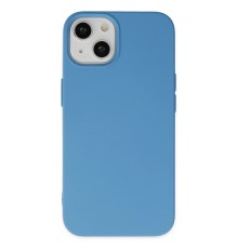 iPhone 14 Kılıf Nano içi Kadife Silikon - Mavi