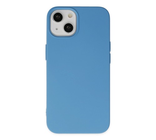 iPhone 14 Kılıf Nano içi Kadife Silikon - Mavi iPhone 14 Kılıf Nano içi Kadife Silikon - Mavi