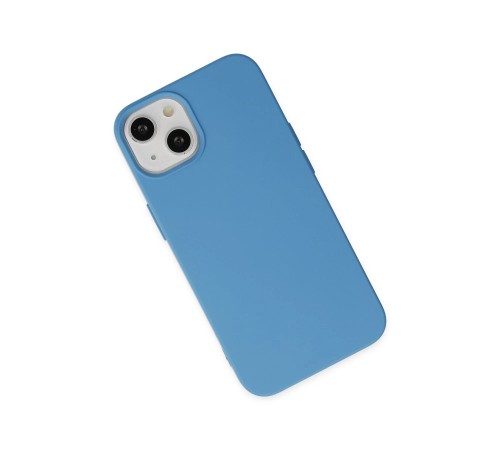 iPhone 14 Kılıf Nano içi Kadife Silikon - Mavi iPhone 14 Kılıf Nano içi Kadife Silikon - Mavi