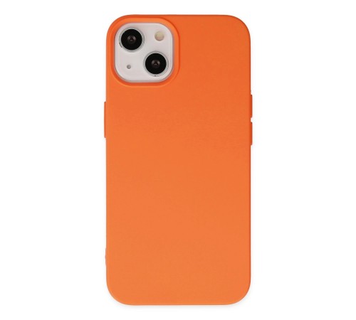 iPhone 14 Plus Kılıf Nano içi Kadife Silikon - Turuncu iPhone 14 Plus Kılıf Nano içi Kadife Silikon - Turuncu