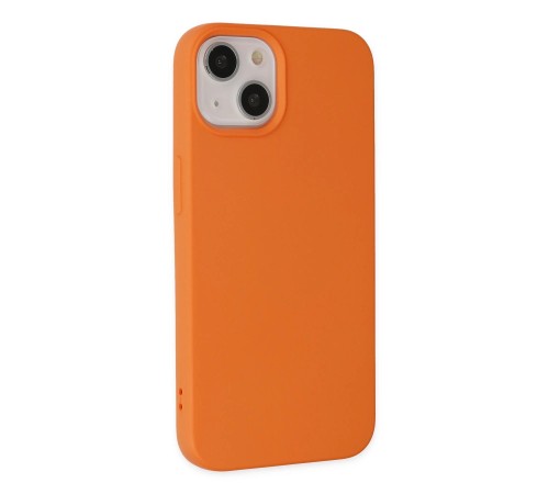 iPhone 14 Plus Kılıf Nano içi Kadife Silikon - Turuncu iPhone 14 Plus Kılıf Nano içi Kadife Silikon - Turuncu