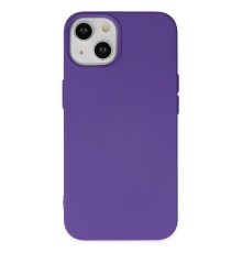 iPhone 14 Plus Kılıf Nano içi Kadife Silikon - Mor