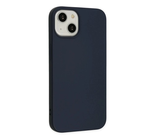 iPhone 14 Plus Kılıf Nano içi Kadife Silikon - Lacivert iPhone 14 Plus Kılıf Nano içi Kadife Silikon - Lacivert