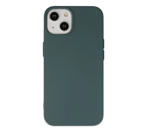 iPhone 14 Plus Kılıf Nano içi Kadife Silikon - Koyu Yeşil iPhone 14 Plus Kılıf Nano içi Kadife Silikon - Koyu Yeşil