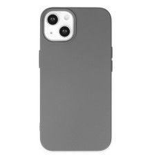 iPhone 14 Plus Kılıf Nano içi Kadife Silikon - Gri