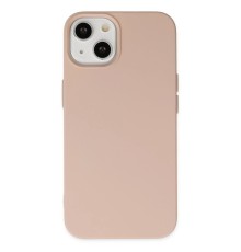 iPhone 14 Plus Kılıf Nano içi Kadife Silikon - Pudra