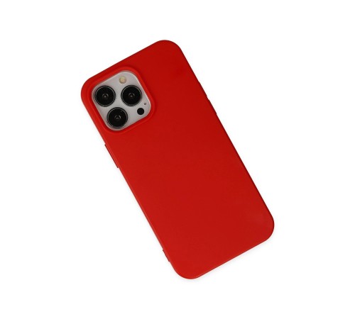 iPhone 14 Pro Kılıf Nano içi Kadife Silikon - Kırmızı iPhone 14 Pro Kılıf Nano içi Kadife Silikon - Kırmızı