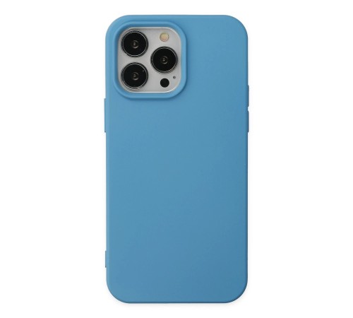 iPhone 14 Pro Kılıf Nano içi Kadife Silikon - Mavi iPhone 14 Pro Kılıf Nano içi Kadife Silikon - Mavi
