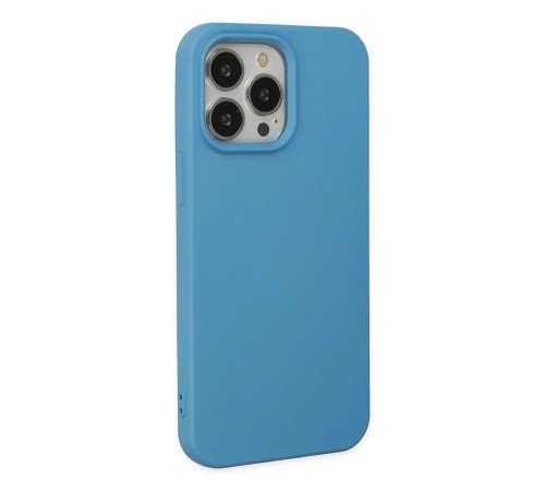iPhone 14 Pro Kılıf Nano içi Kadife Silikon - Mavi iPhone 14 Pro Kılıf Nano içi Kadife Silikon - Mavi
