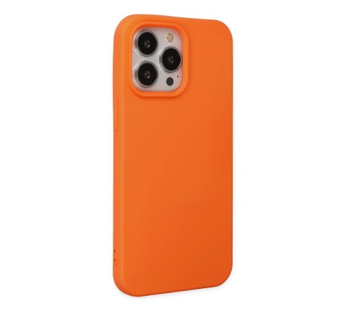 iPhone 14 Pro Kılıf Nano içi Kadife Silikon - Turuncu