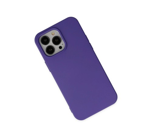 iPhone 14 Pro Kılıf Nano içi Kadife Silikon - Mor iPhone 14 Pro Kılıf Nano içi Kadife Silikon - Mor