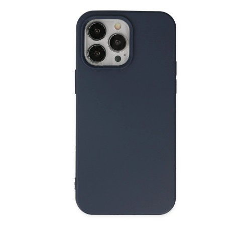 iPhone 14 Pro Kılıf Nano içi Kadife Silikon - Lacivert iPhone 14 Pro Kılıf Nano içi Kadife Silikon - Lacivert