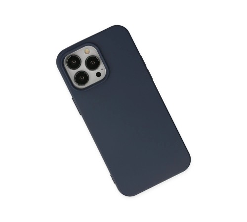 iPhone 14 Pro Kılıf Nano içi Kadife Silikon - Lacivert iPhone 14 Pro Kılıf Nano içi Kadife Silikon - Lacivert