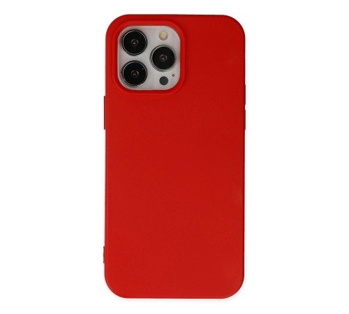 iPhone 14 Pro Max Kılıf Nano içi Kadife Silikon - Kırmızı iPhone 14 Pro Max Kılıf Nano içi Kadife Silikon - Kırmızı