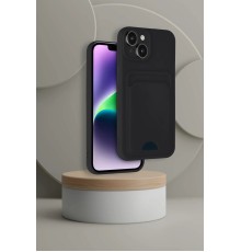 iPhone 14 Kılıf Kelvin Kartvizitli Silikon - Siyah