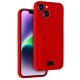 iPhone 14 Kılıf Kelvin Kartvizitli Silikon - Kırmızı
