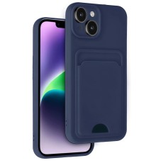 iPhone 14 Kılıf Kelvin Kartvizitli Silikon - Lacivert