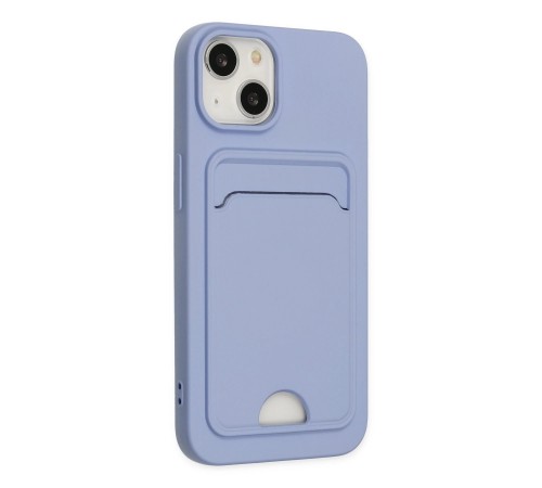 iPhone 14 Plus Kılıf Kelvin Kartvizitli Silikon - Lila iPhone 14 Plus Kılıf Kelvin Kartvizitli Silikon - Lila