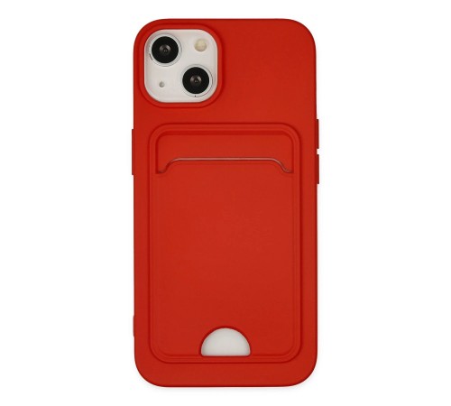 iPhone 14 Plus Kılıf Kelvin Kartvizitli Silikon - Kırmızı iPhone 14 Plus Kılıf Kelvin Kartvizitli Silikon - Kırmızı