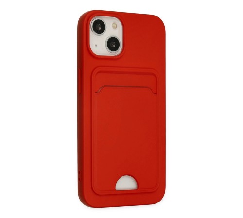 iPhone 14 Plus Kılıf Kelvin Kartvizitli Silikon - Kırmızı iPhone 14 Plus Kılıf Kelvin Kartvizitli Silikon - Kırmızı