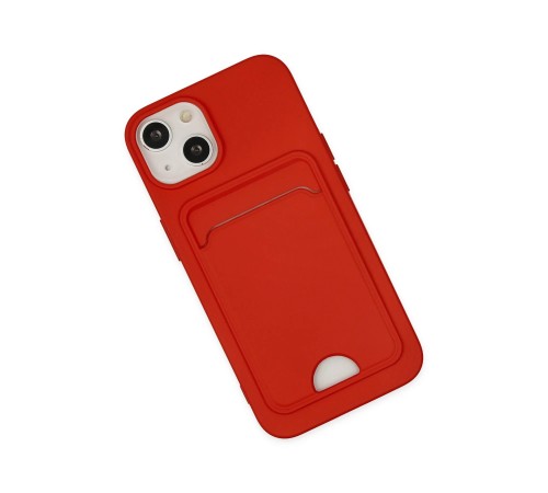iPhone 14 Plus Kılıf Kelvin Kartvizitli Silikon - Kırmızı iPhone 14 Plus Kılıf Kelvin Kartvizitli Silikon - Kırmızı