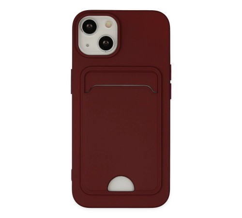 iPhone 14 Plus Kılıf Kelvin Kartvizitli Silikon - Bordo iPhone 14 Plus Kılıf Kelvin Kartvizitli Silikon - Bordo