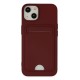 iPhone 14 Plus Kılıf Kelvin Kartvizitli Silikon - Bordo