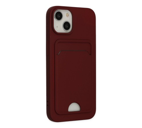 iPhone 14 Plus Kılıf Kelvin Kartvizitli Silikon - Bordo iPhone 14 Plus Kılıf Kelvin Kartvizitli Silikon - Bordo